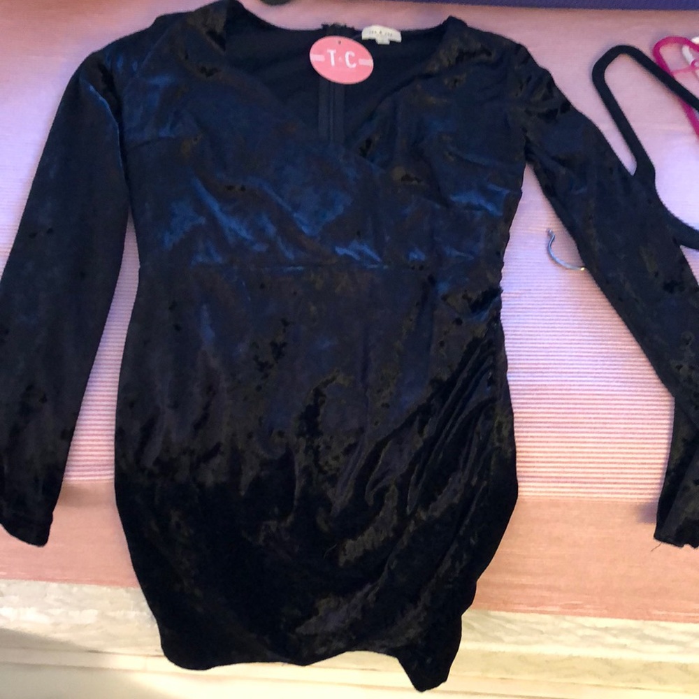 Black silky dress! Never worn!